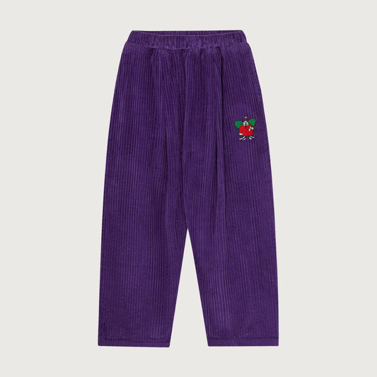 The Campamento FESTIVE DOG corduroy trousers purple