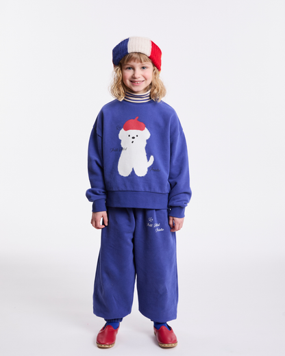 Wynken Le petit artiste sweat ultramarine