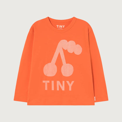 Tinycottons CHERRY graphic sleeve tee red