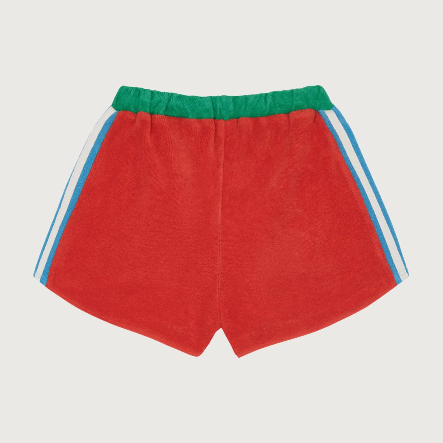 The Campamento RED Color Block terry shorts