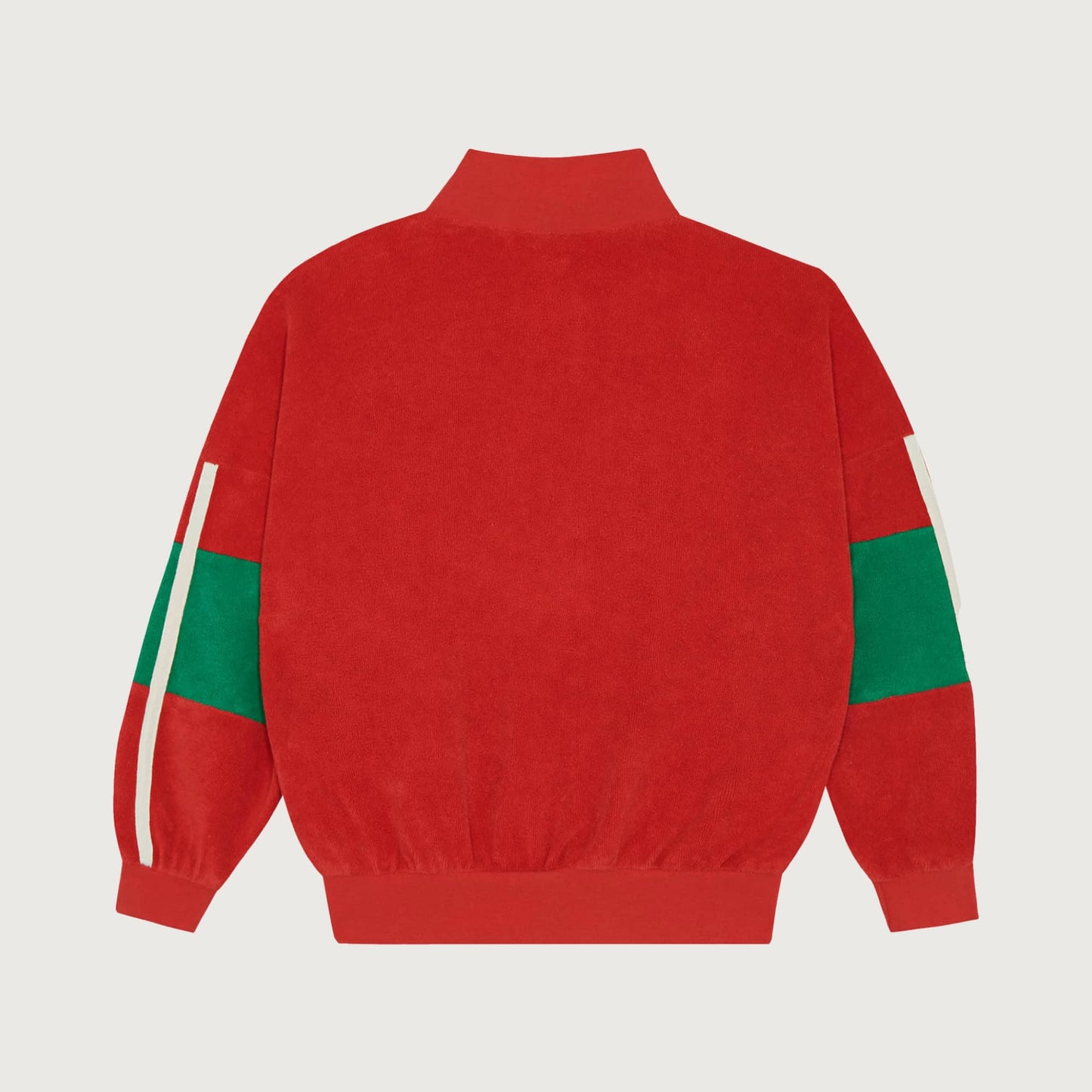 The Campamento RED Color Block zipped sweatshirt