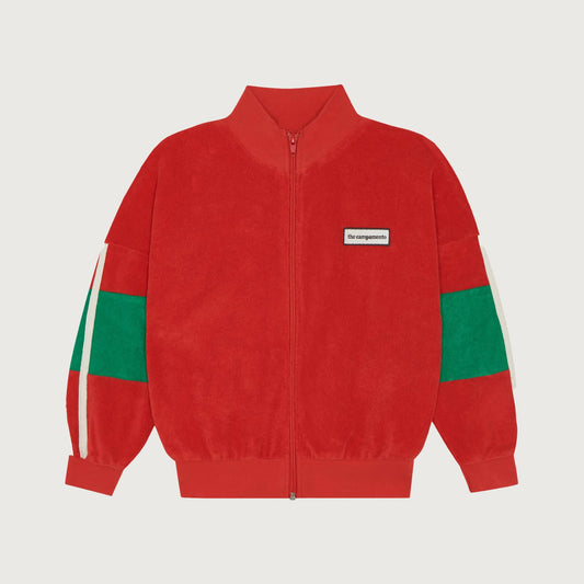 The Campamento RED Color Block zipped sweatshirt