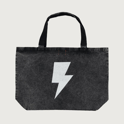 Piupiuchick XL bag faded black with ROCK 'N ROLL print