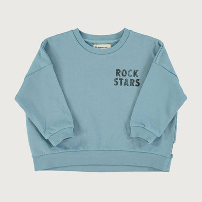 Piupiuchick Sweatshirt blue with ROCK STARS print