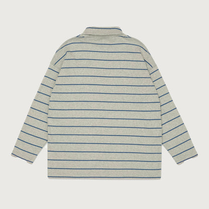 Main Story Roll neck rib top melange stripe
