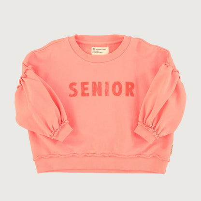 Piupiuchick pink sweatshirt with SENIOR print