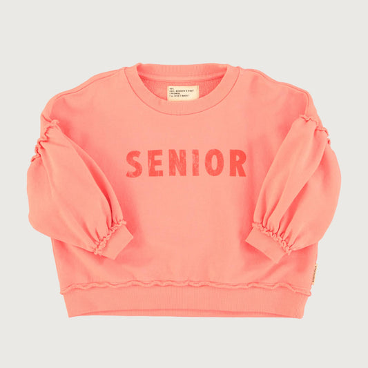 Piupiuchick pink sweatshirt with SENIOR print