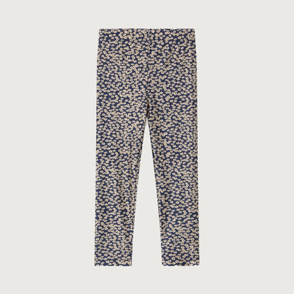 Tinycottons SMALL FLOWERS shiny pant navy