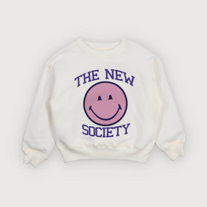 The New Society SMILEY Sweatshirt moonlight white