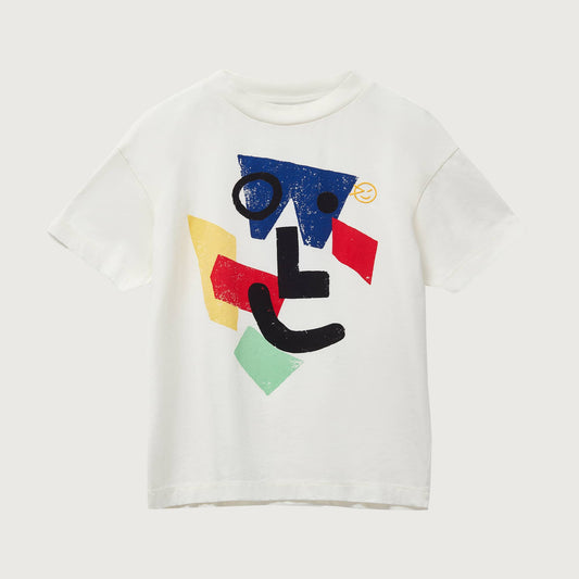 Wynken AMAZED FACE tee ecru / 4Y
