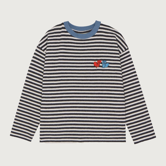 The Campamento Bicolor Stripes T-shirt grey