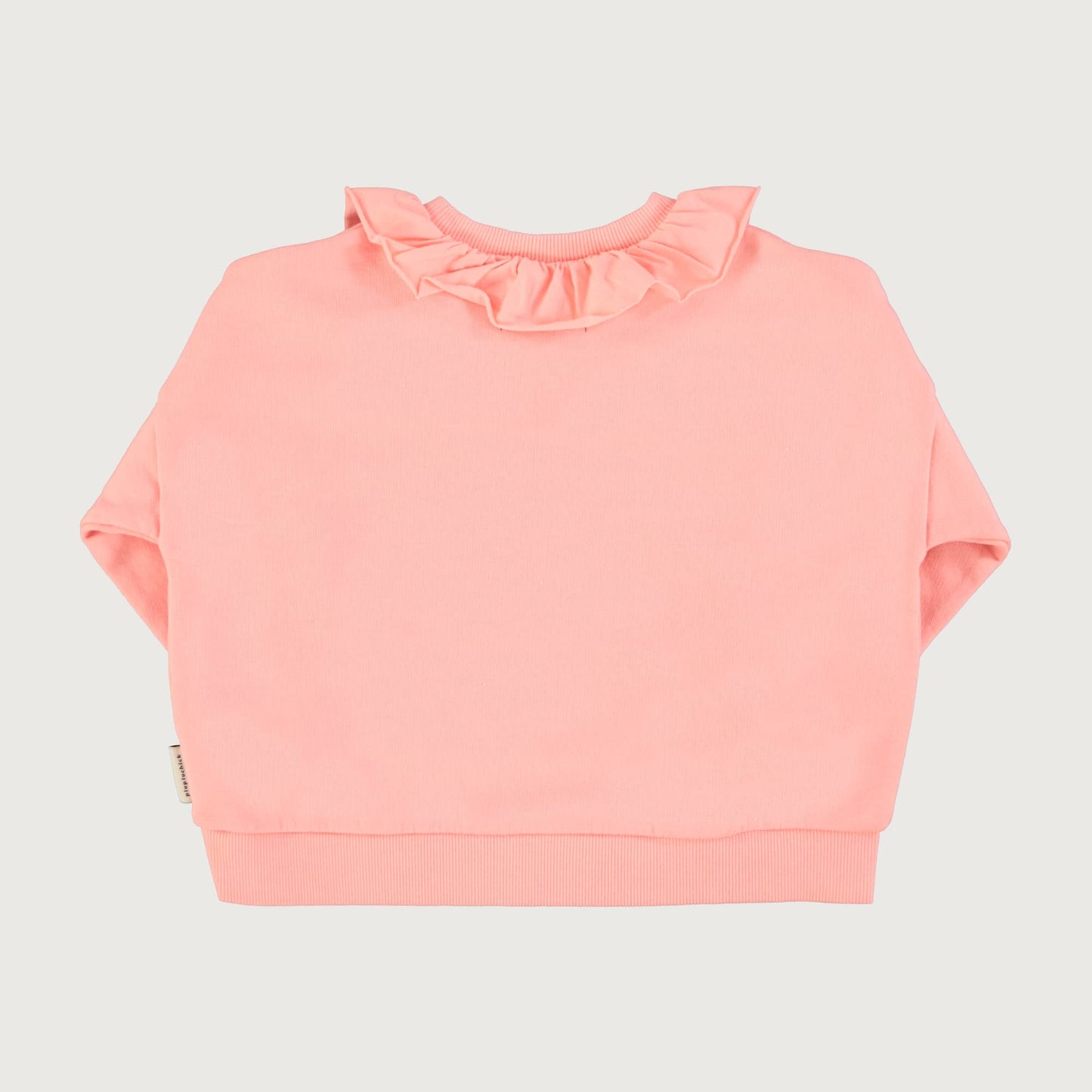 Piupiuchick Collar sweatshirt light pink with STRAWBERRY print