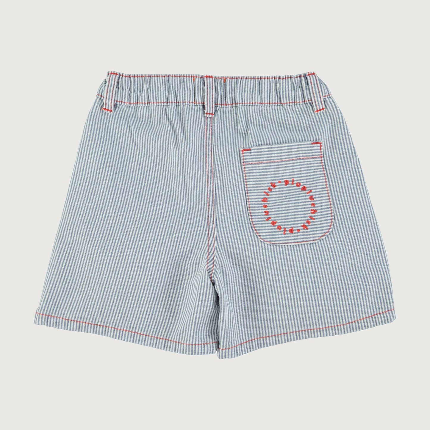 Piupiuchick BOY Shorts ecru/indigo stripes