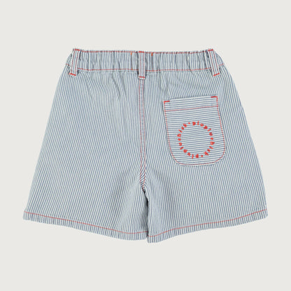Piupiuchick BOY Shorts ecru/indigo stripes