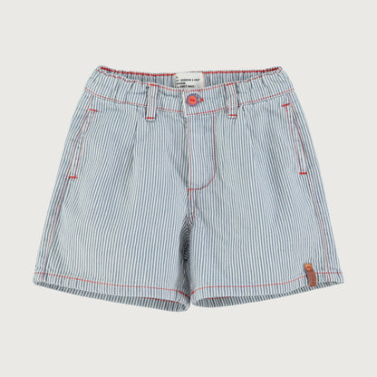 Piupiuchick BOY Shorts ecru/indigo stripes