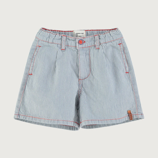 Piupiuchick BOY Shorts ecru/indigo stripes
