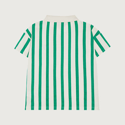 The Campamento Striped oversized polo green