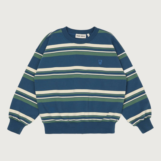 Main Story Bubble sweatshirt vintage indigo stripe