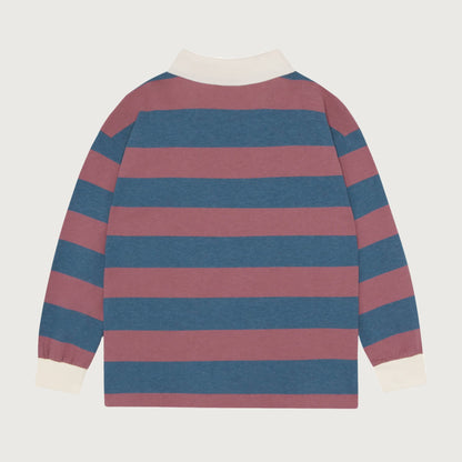 The Campamento Purple and Blue stripes polo
