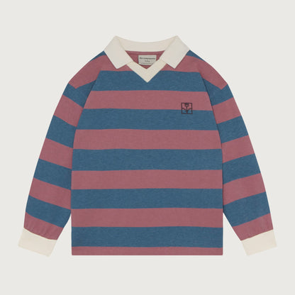 The Campamento Purple and Blue stripes polo