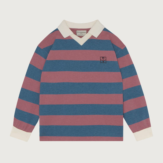 The Campamento Purple and Blue stripes polo