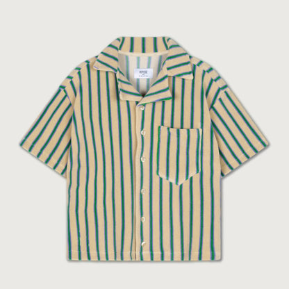 Repose AMS Box cut shirt jade bloom stripe / 8Y