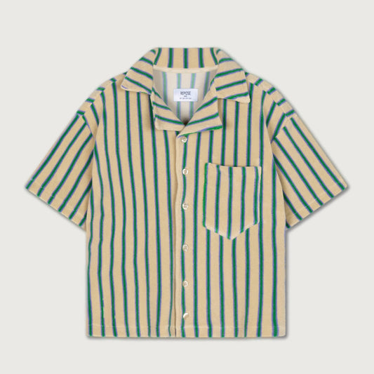 Repose AMS Box cut shirt jade bloom stripe