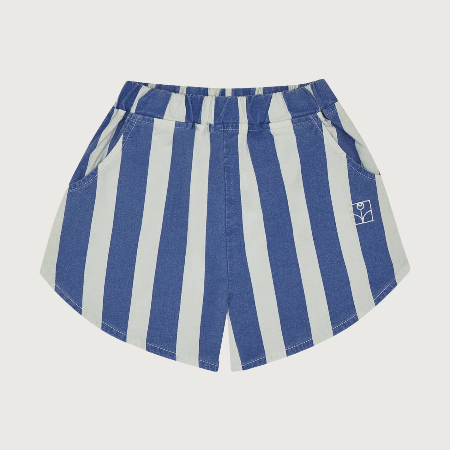 The Campamento Blue STRIPES washed shorts blue / 3Y