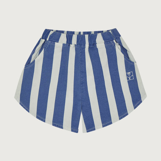 The Campamento Blue STRIPES washed shorts blue / 3Y