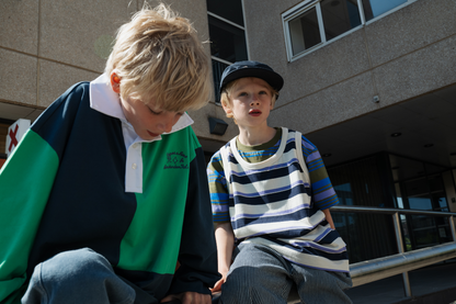 Repose AMS Singlet cream teal glacier stripe