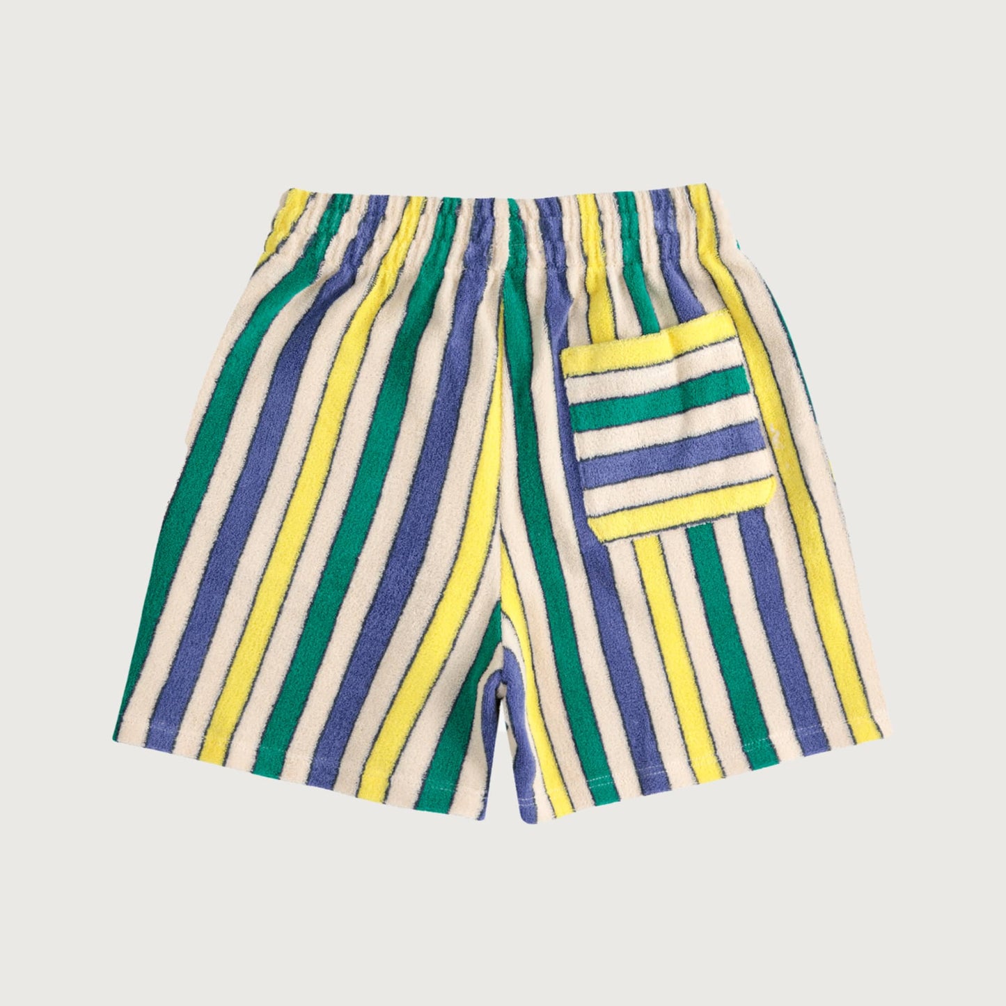 Bobo Choses MULTICOLOR STRIPES terry cloth bermuda