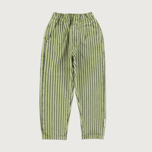 Piupiuchick unisex trousers GREEN/INDIGO STRIPES / 8Y