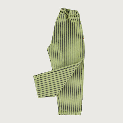 Piupiuchick unisex trousers GREEN/INDIGO STRIPES / 8Y