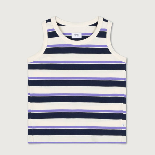Repose AMS Singlet cream teal glacier stripe