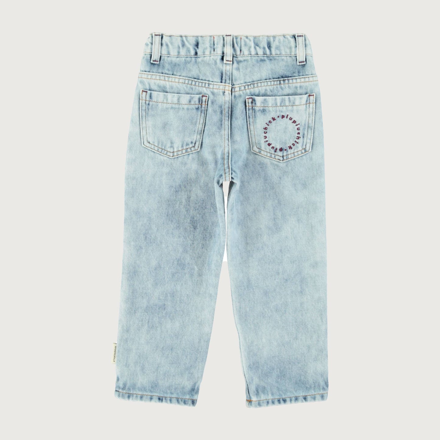 Piupiuchick Unisex trousers washed blue denim