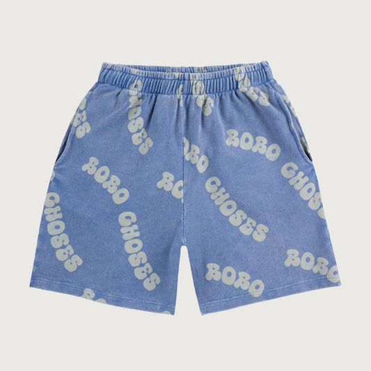 Bobo Choses WAVY BOBO all over waffle bermuda shorts