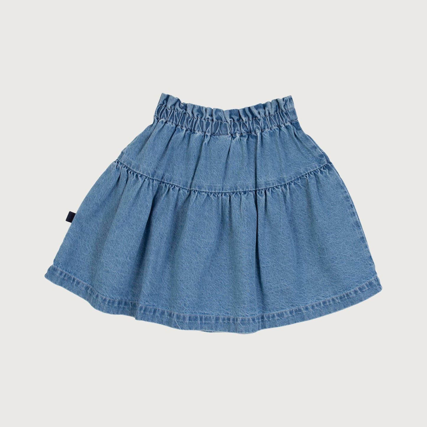 Wynken Drop Waist Denim Skirt Mid Bleach / 10Y