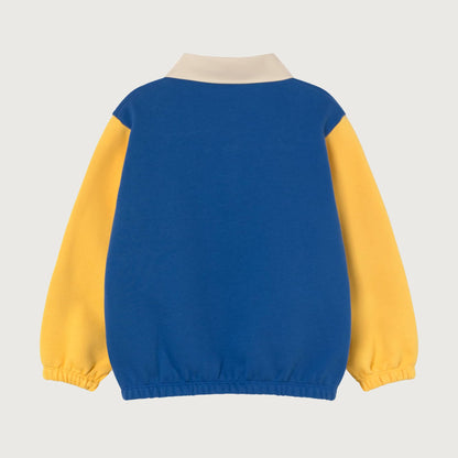 Tinycottons COLOR BLOCK polo sleeve tee dark blue