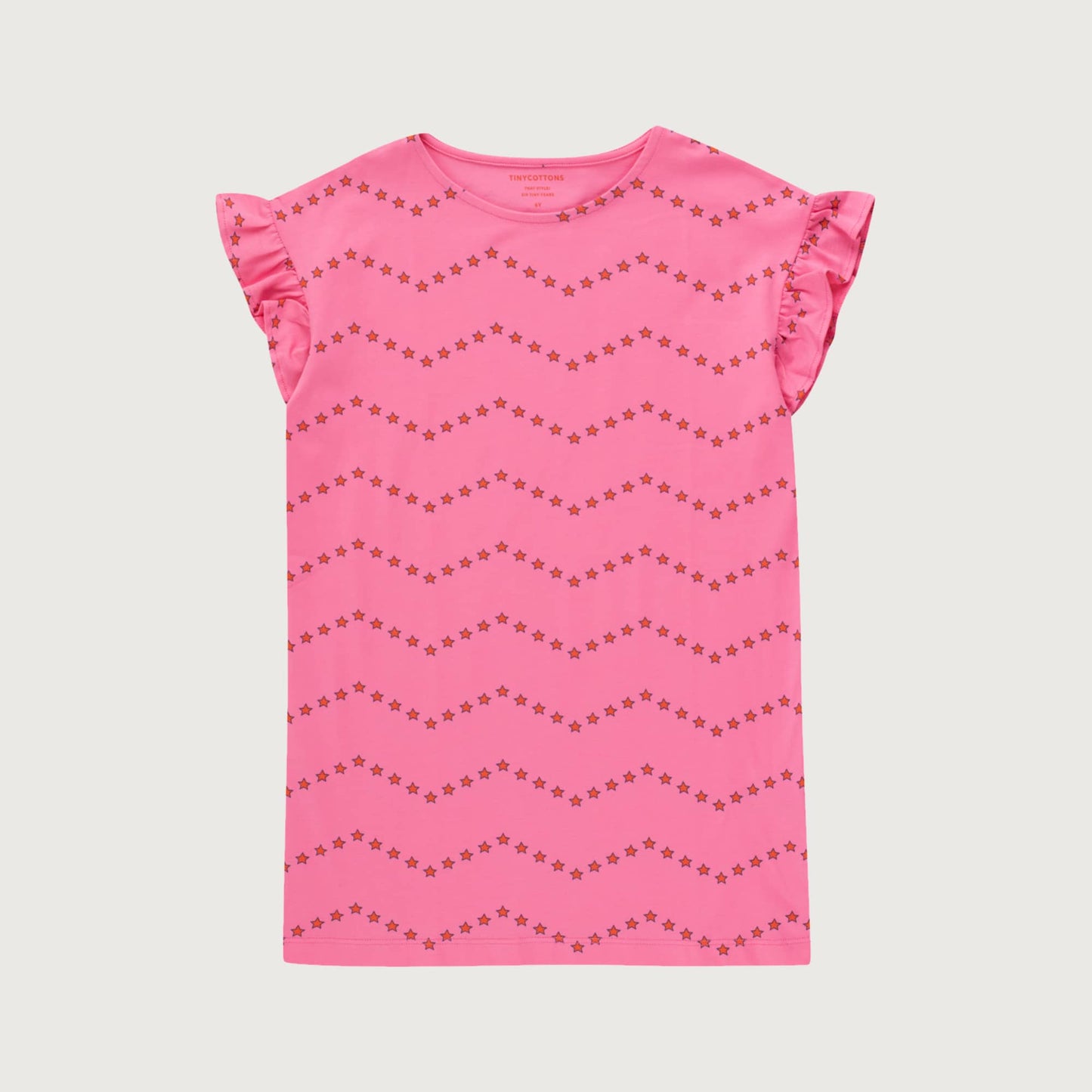 Tinycottons ZIG ZAG dress dark pink / 3Y