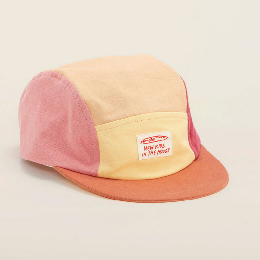 NkitH summer cap Calvin colorblock cherry