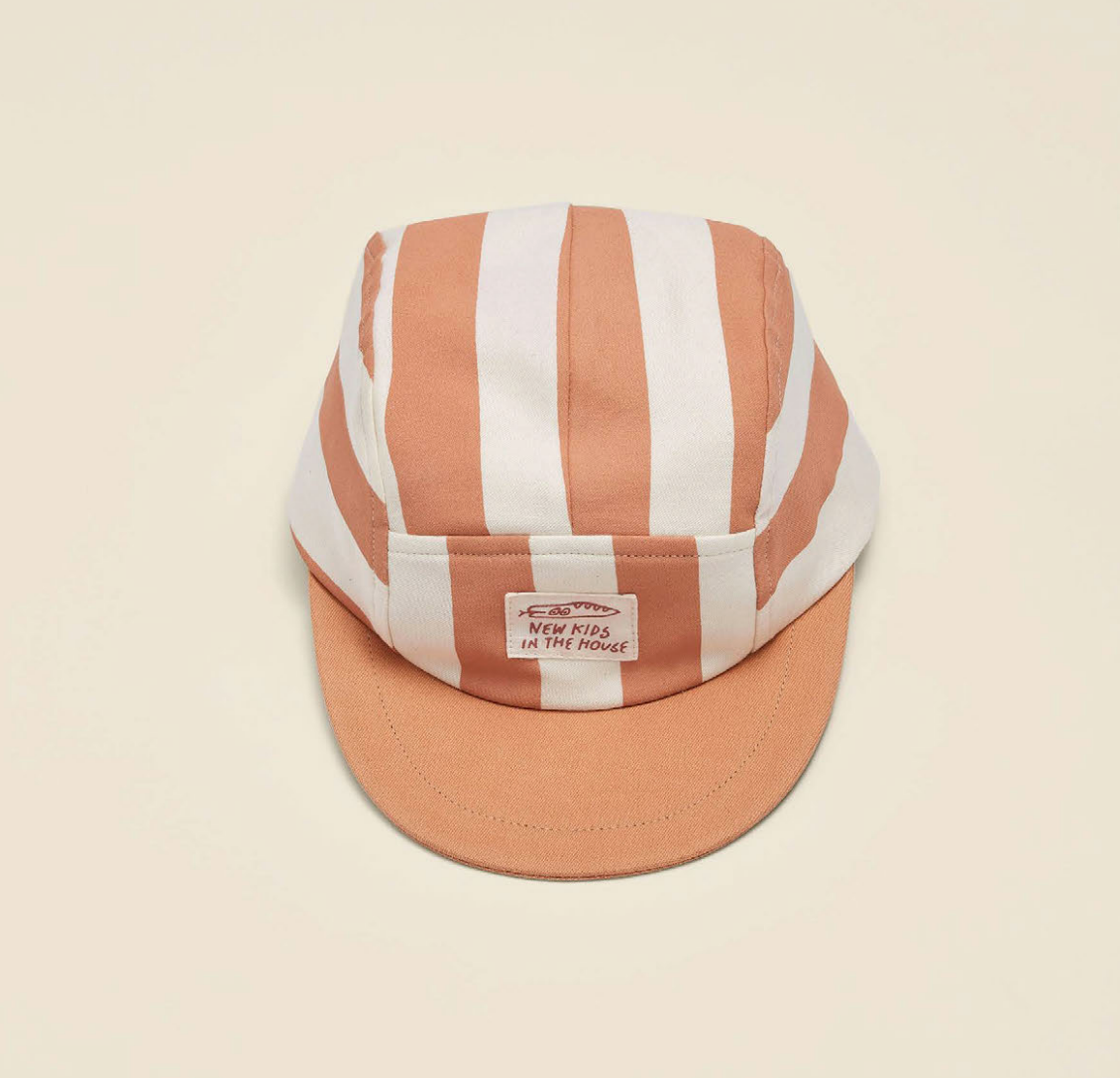 NkitH summer cap Calvin stripes cinnamon
