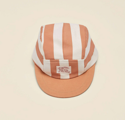 NkitH summer cap Calvin stripes cinnamon